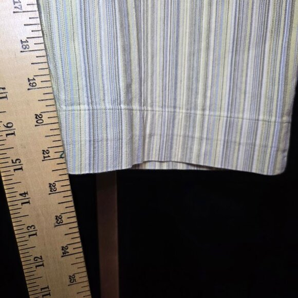 Vintage TEHAMA NANCY HALEY Striped Capri Pants 14 - Picture 11 of 13